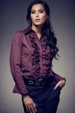 Блузка с рюшами светло-коричневого цвета S Oliver. цена 3597 руб